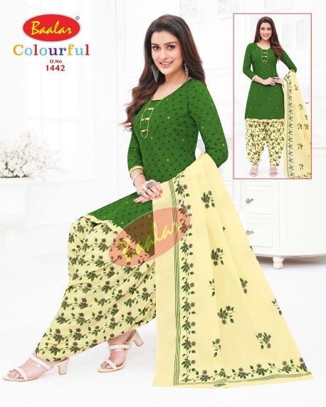Baalar Colourful 14 Printed Cotton Casual Daily Wear Dress Material Collection